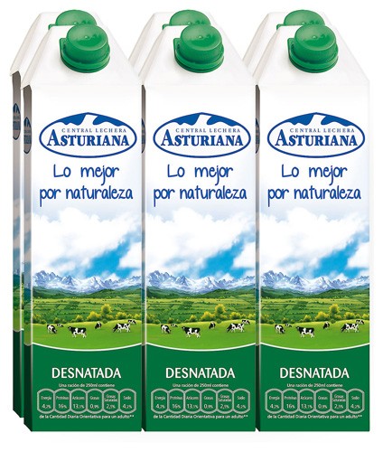 Llet Denatada "Asturiana" (6x1L)-0